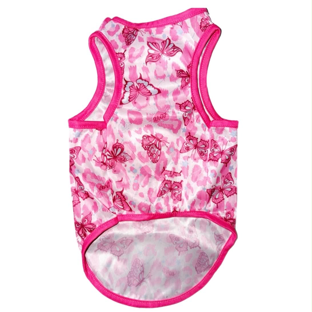 Pink Butterfly Cheetah Top