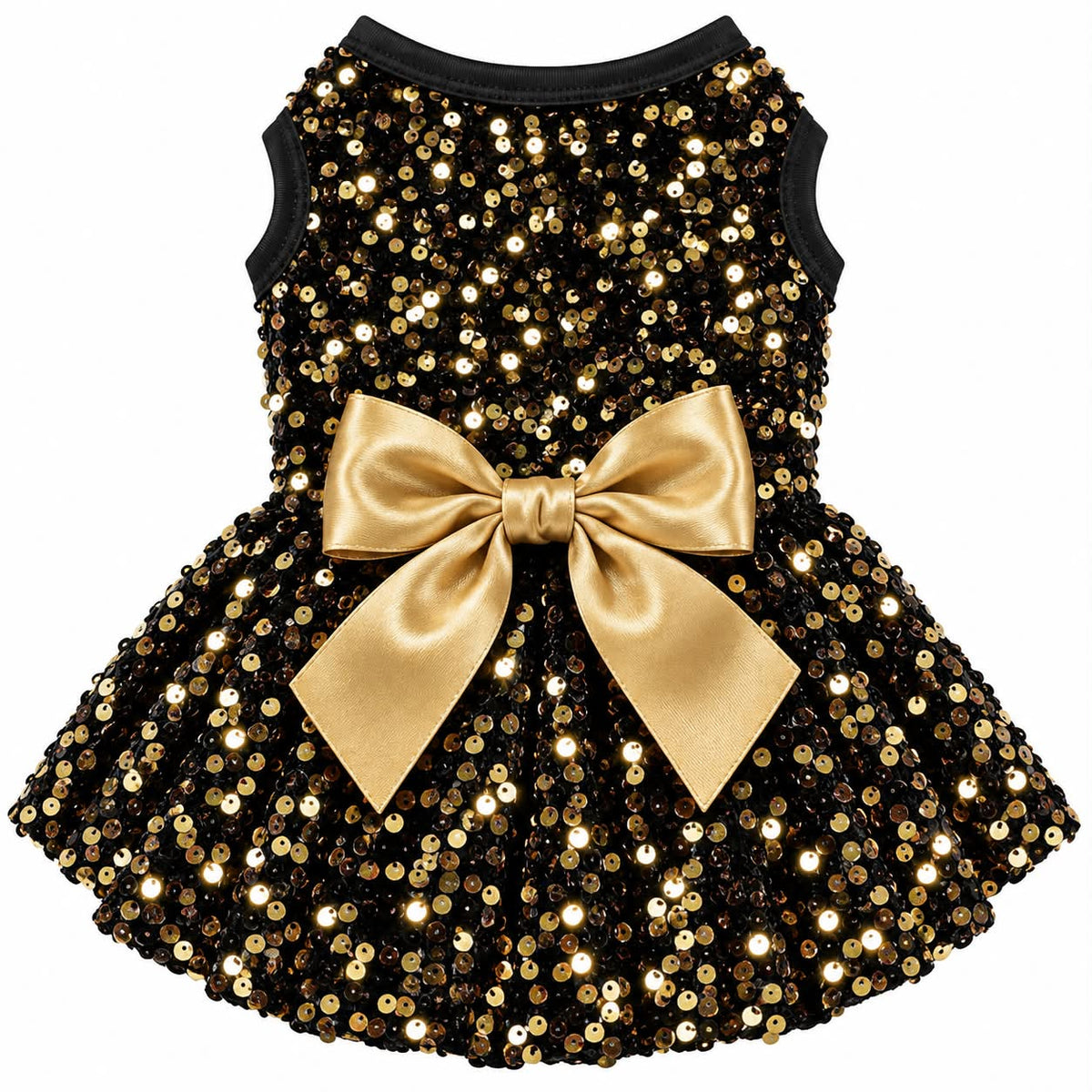 Midnight in Gold Pet Dress