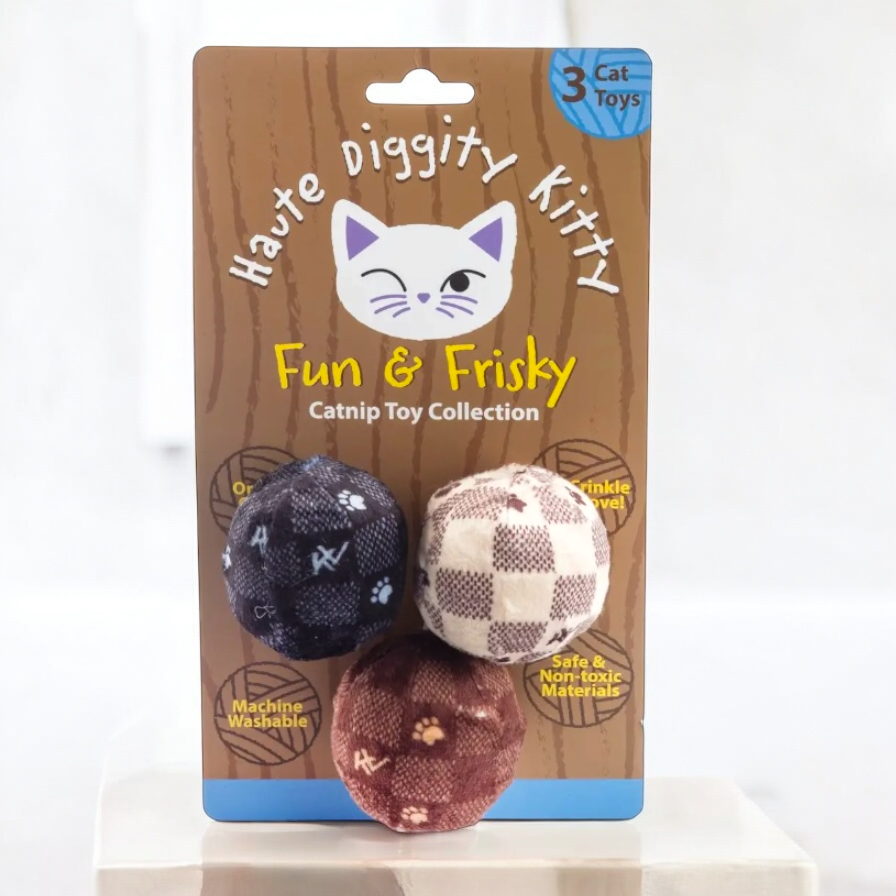 Checker Chewy Vuiton Cat Ball