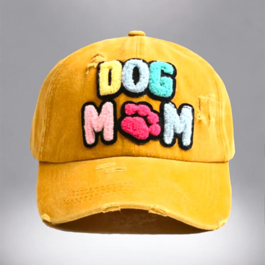 Distressed Dog Mom Hat