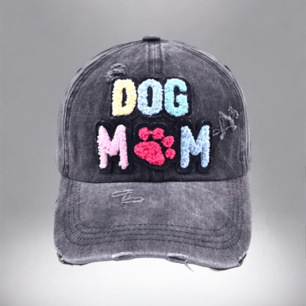 Distressed Dog Mom Hat