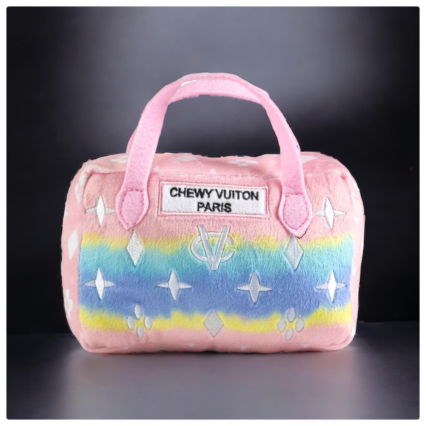 Pink Ombre Chewy Vuiton Handbag Toy