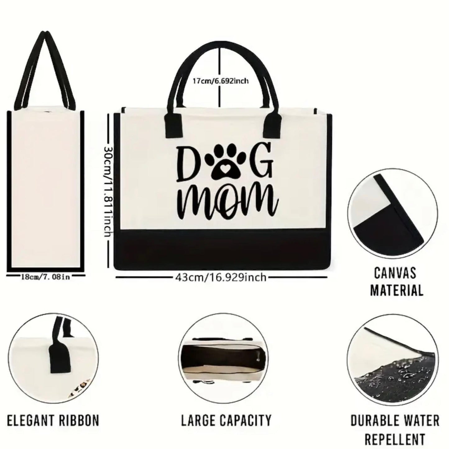 Dog Mom Tote Bag