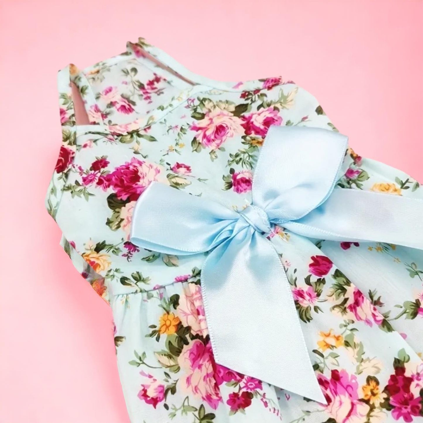 Floral Spaghetti Strap Dog Dress
