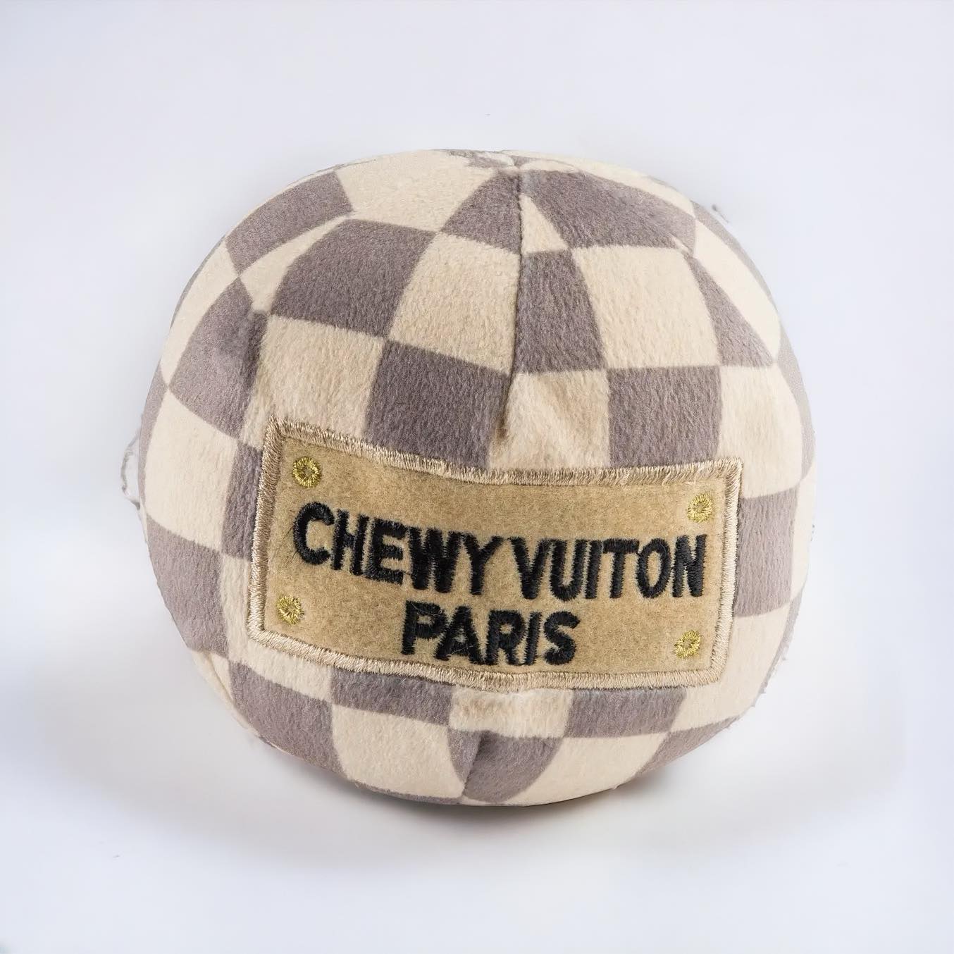 Checker Chewy Vuiton Dog Ball