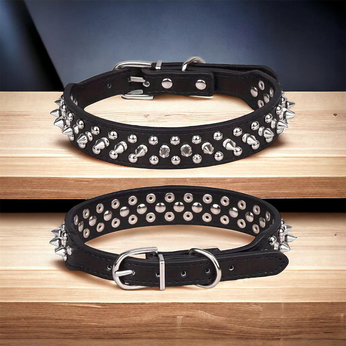 Leather Dog Collar - Rivets