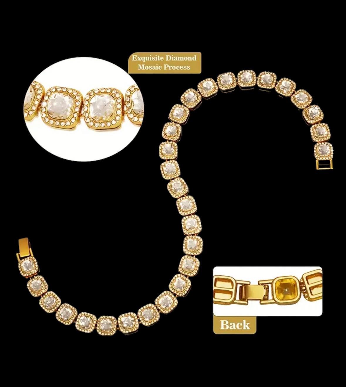 Large Gem Gold Collar