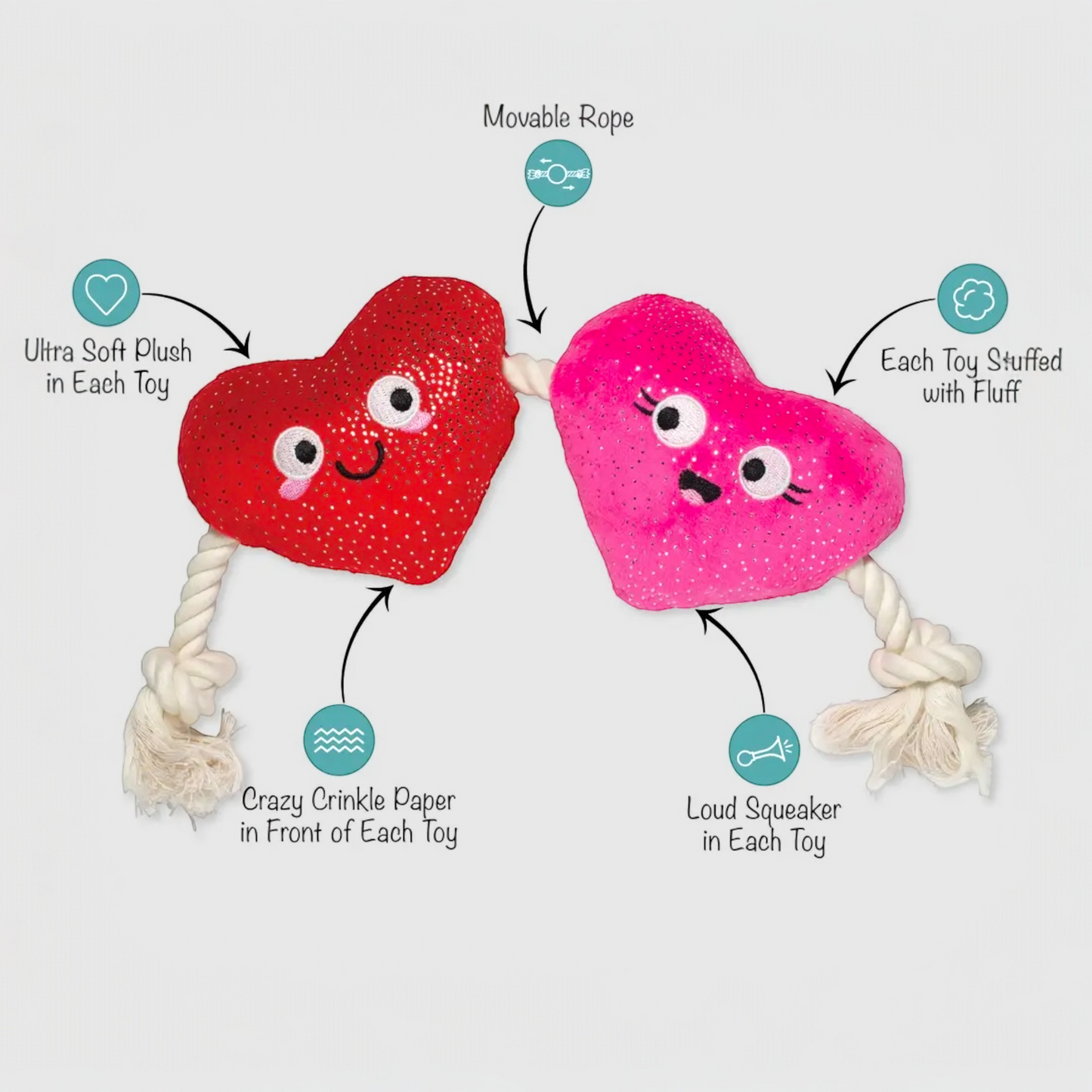 Can't Be Ap-heart Dog Toy