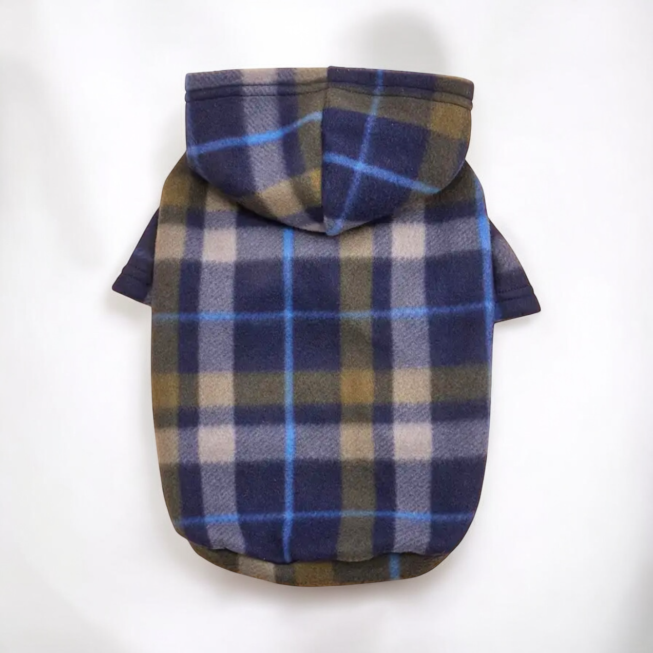 Blue Plaid Flannel Hoodie