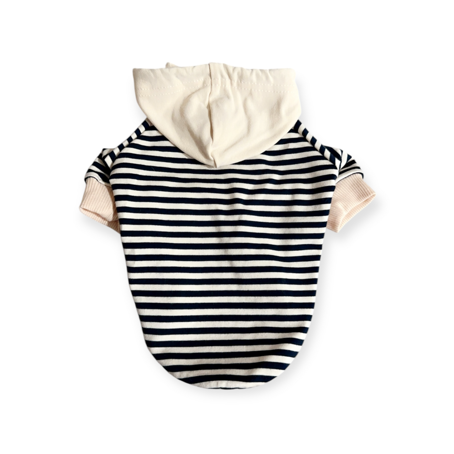 Tan & Navy Striped Hoodie