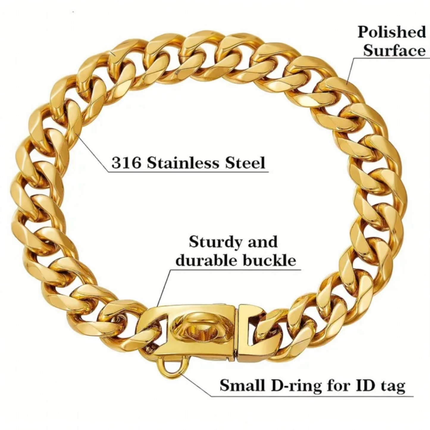 Cuban Link Gold Chain 14mm