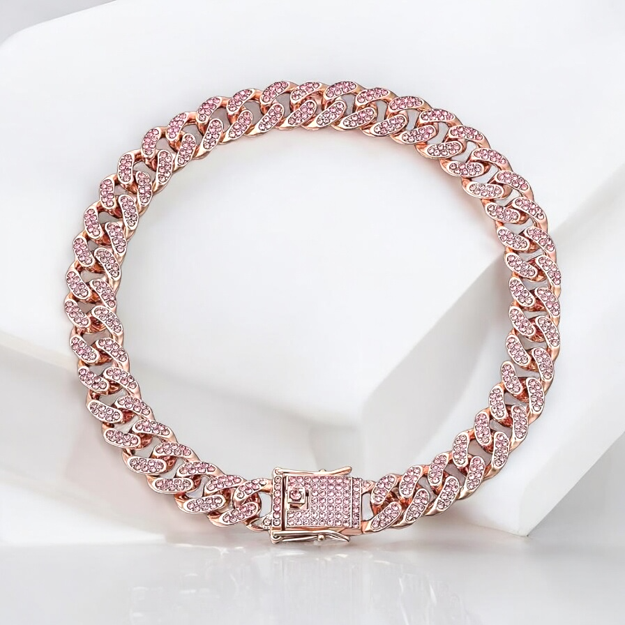 Pink Rhinestone Necklace