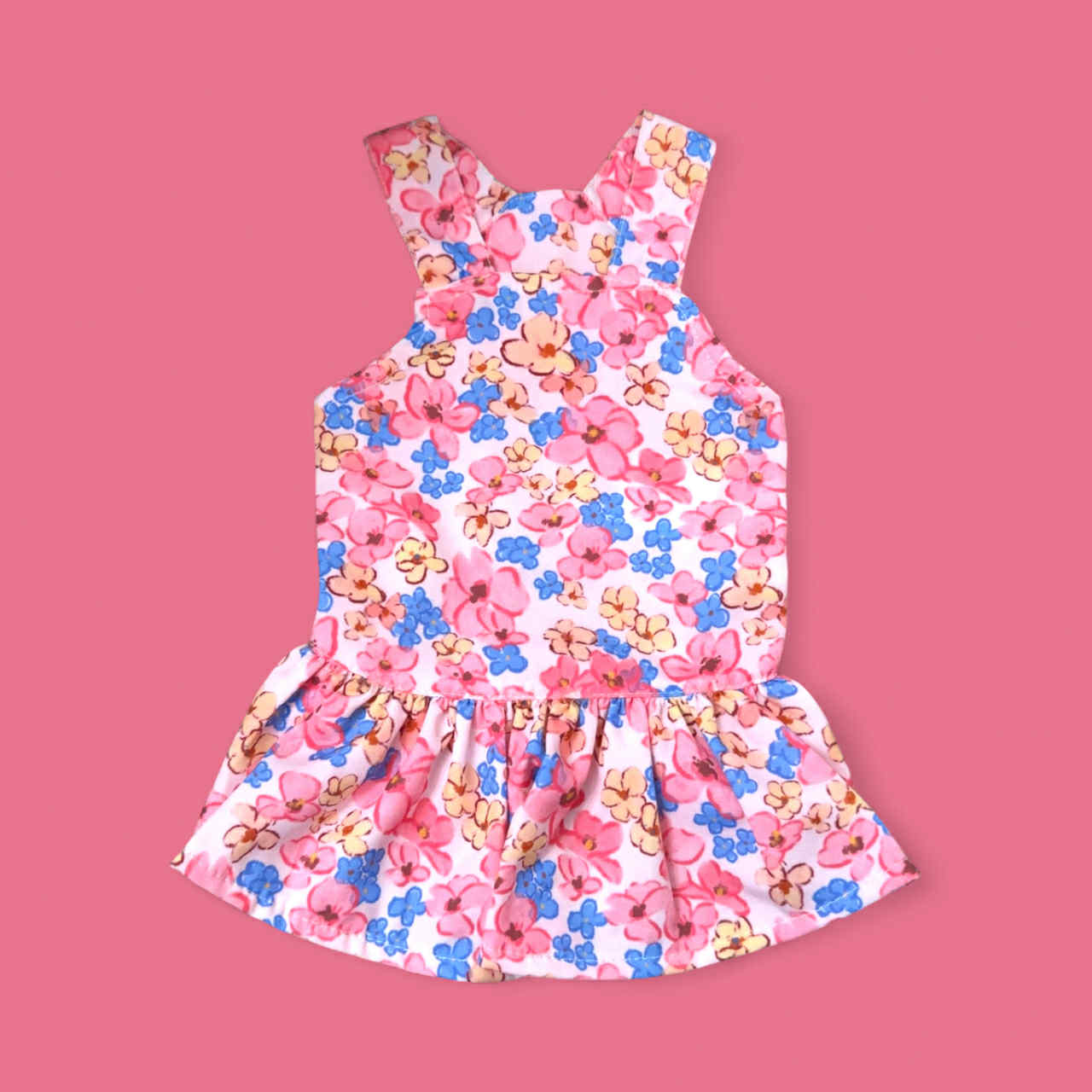 Pink & Blue Floral Dress