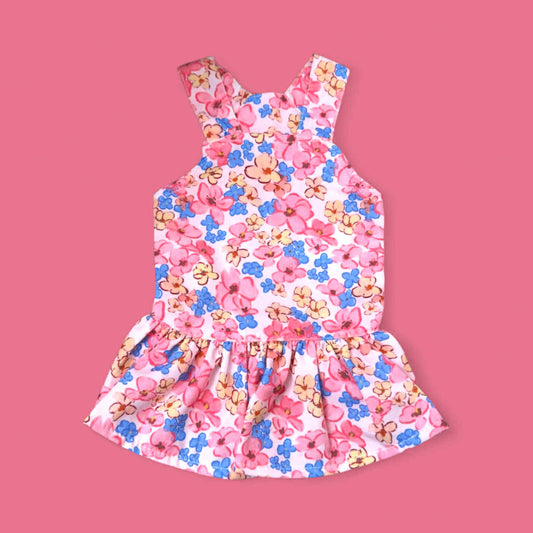 Pink & Blue Floral Dress