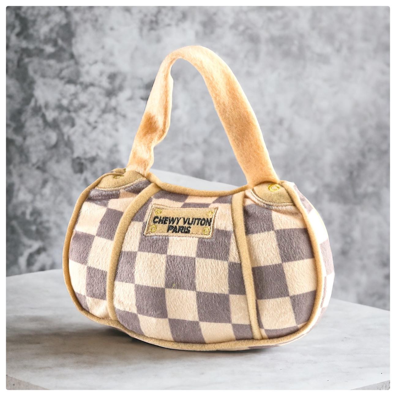 Checker Chewy Vuiton Handbag Toy