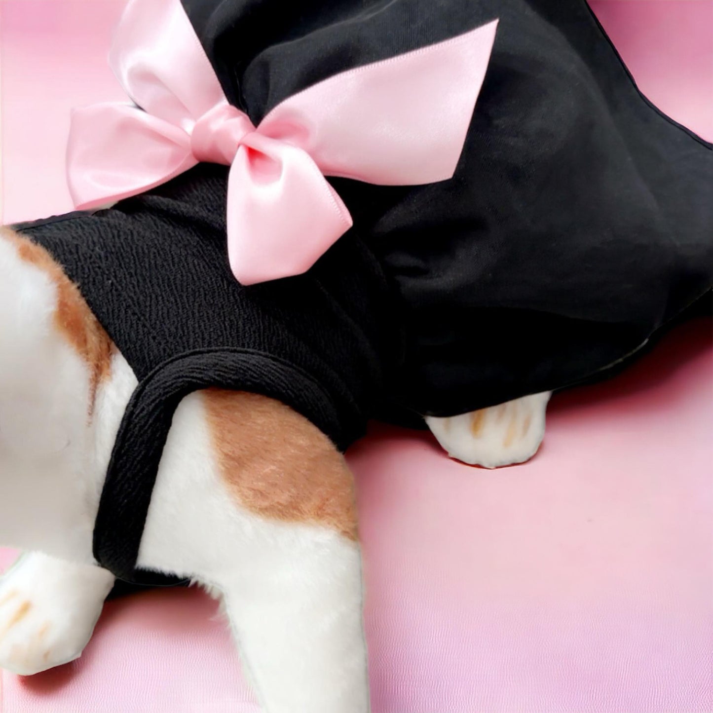 LBD - Little Black Dress With Pink Bow