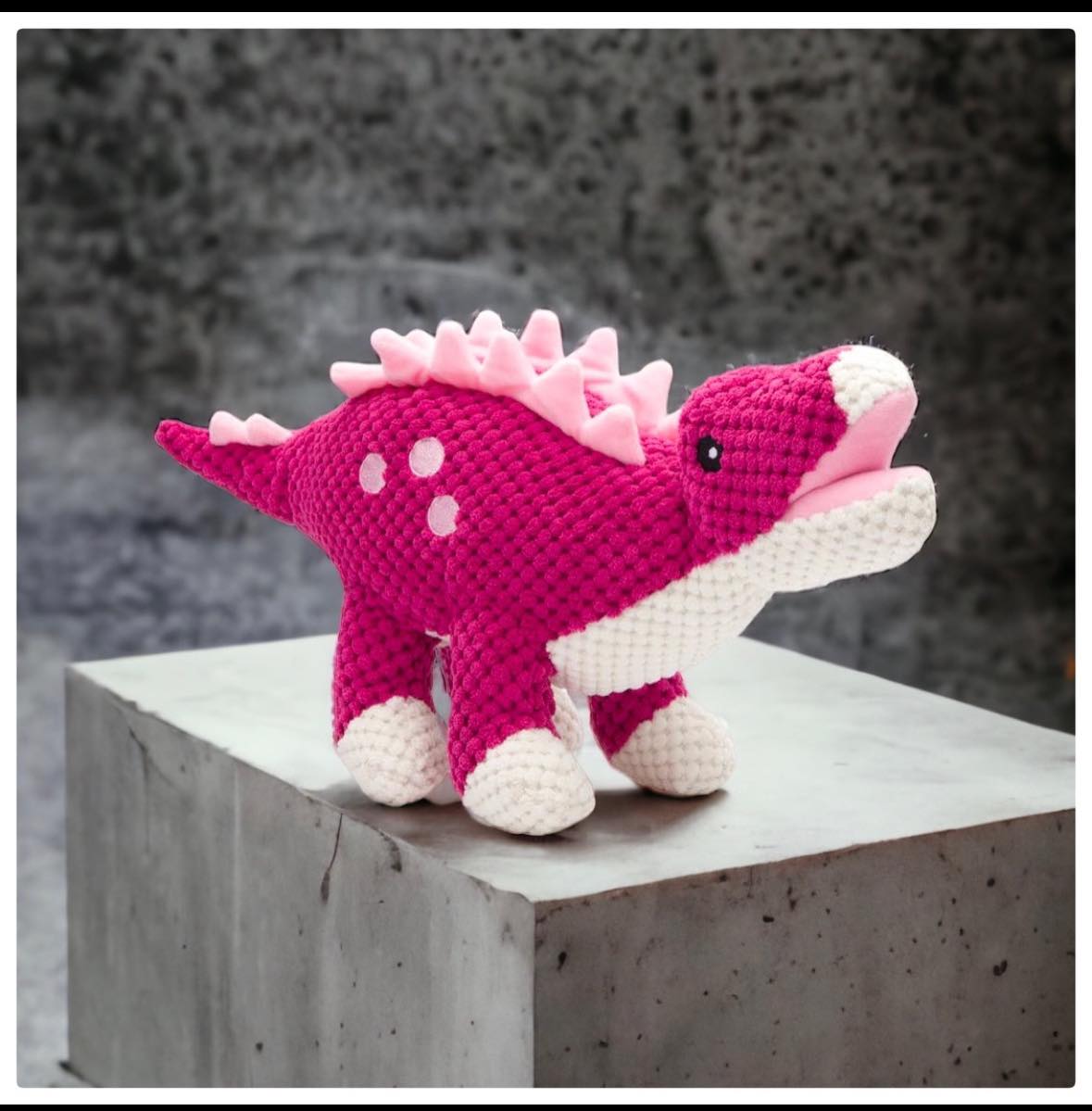 Floppy Stegosaurus Plush Dog Toy