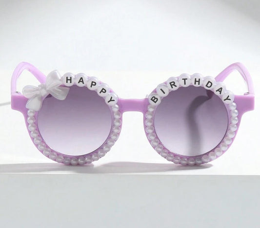 Lilac Happy Birthday Sunglasses