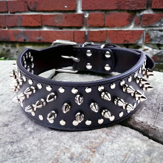 PU Leather Studded Dog Collar