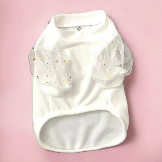 White Top With Gold Star Sleeve