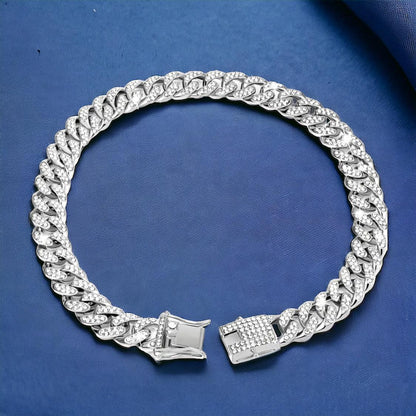 Silver Chain Rhinestone Collar