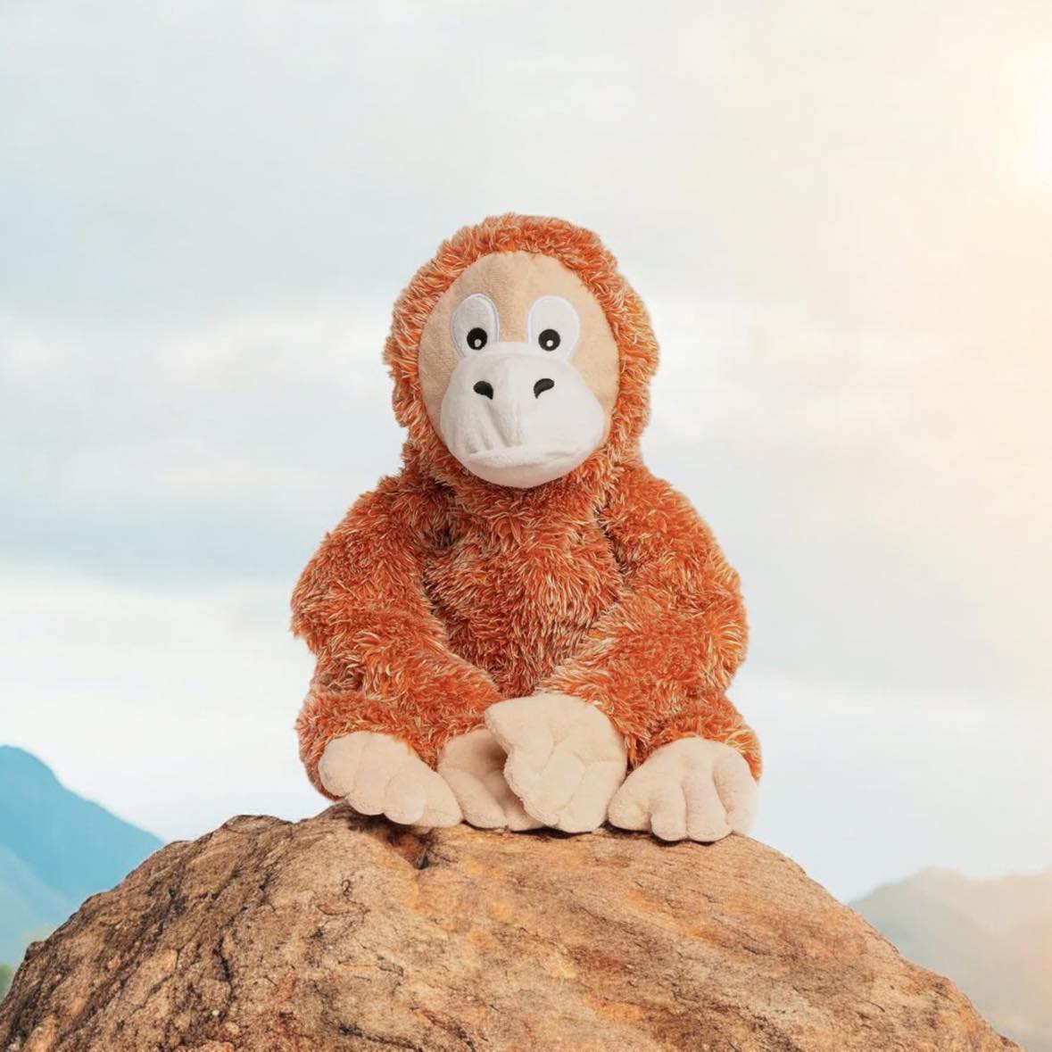 Orangutan Floppy Plush Dog Toy