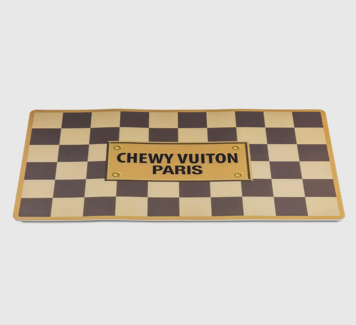 Checker Chewy Vuiton Pet Bowl Placemat