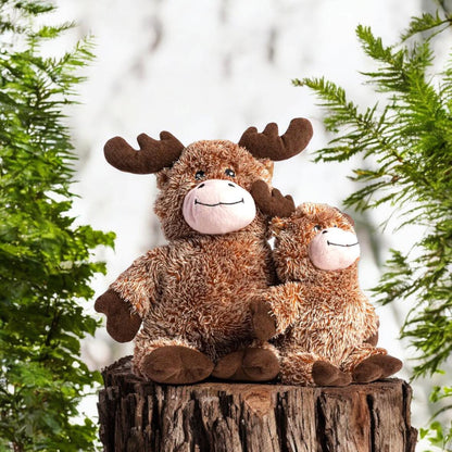 Fluffy Moose Plush Dog Toy