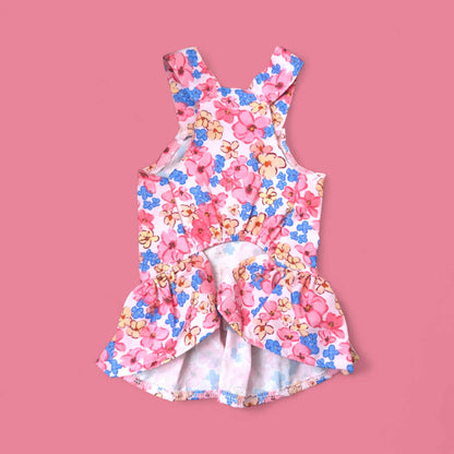 Pink & Blue Floral Dress