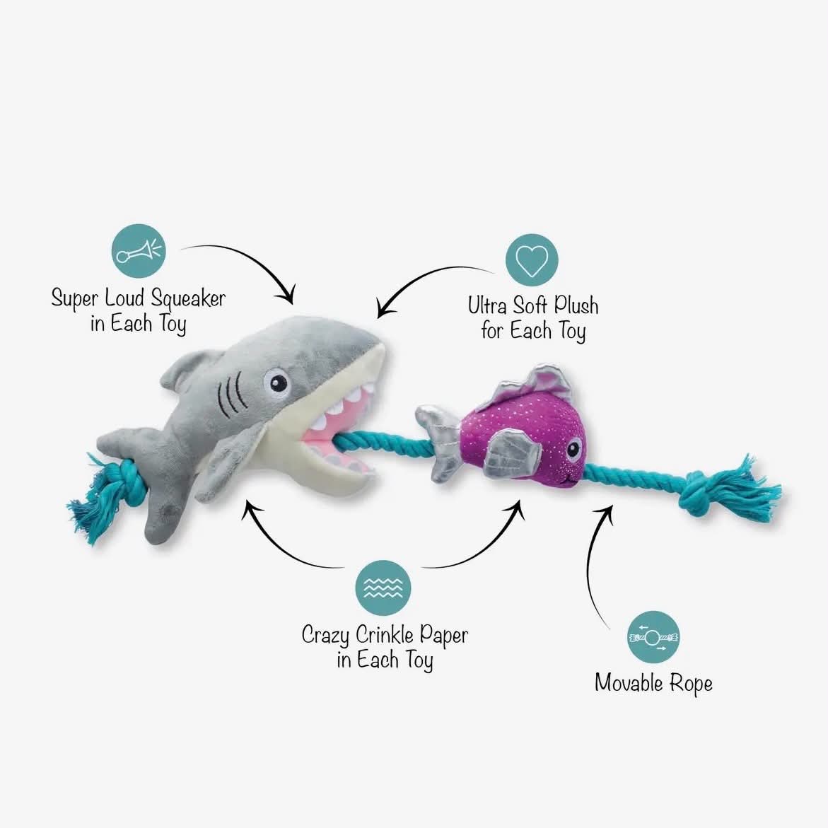 Shark Bait Dog Toy