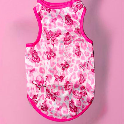 Pink Butterfly Cheetah Top