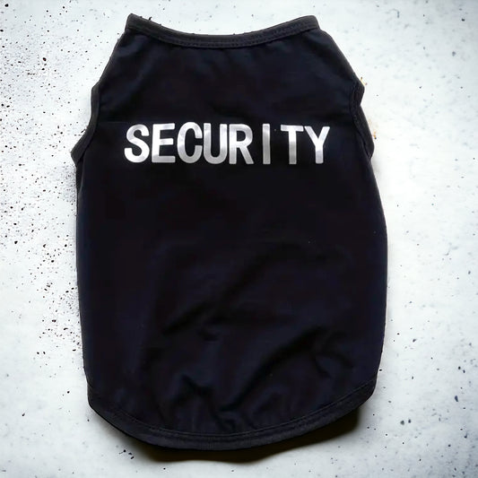Security Black Sleeveless Shirt