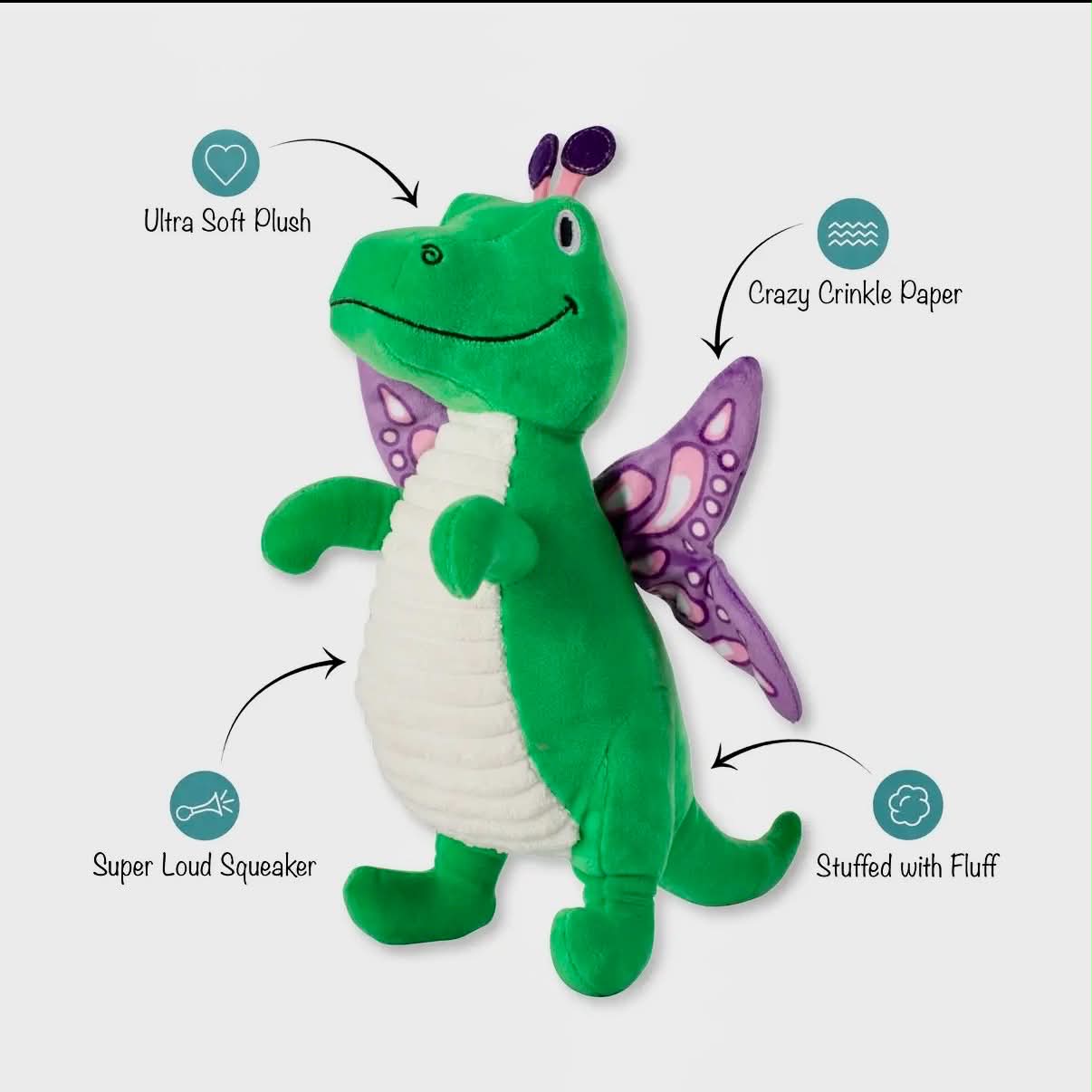 Flutter Rex Plush Dog Toy